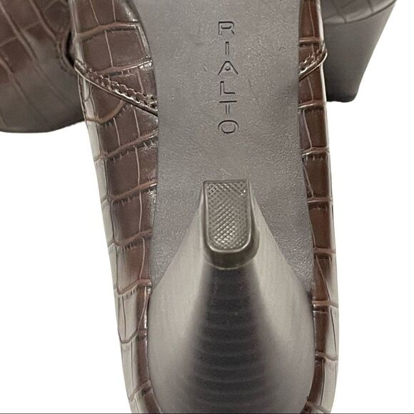 Rialto Faux Crocodile Closed Toe Heels - Picture 6 of 11